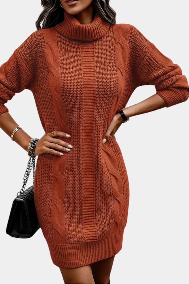 Grace | Roll Neck Knitted Dress
