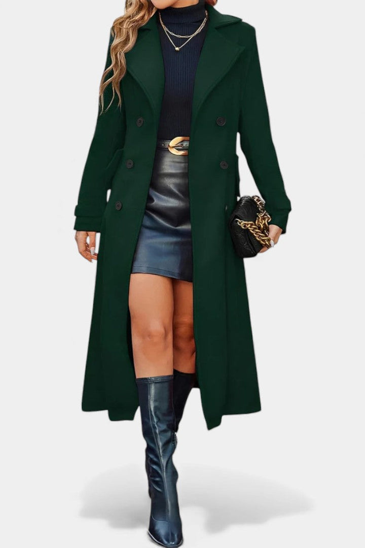 Philippa | Tailored Double-Breasted Long Coat