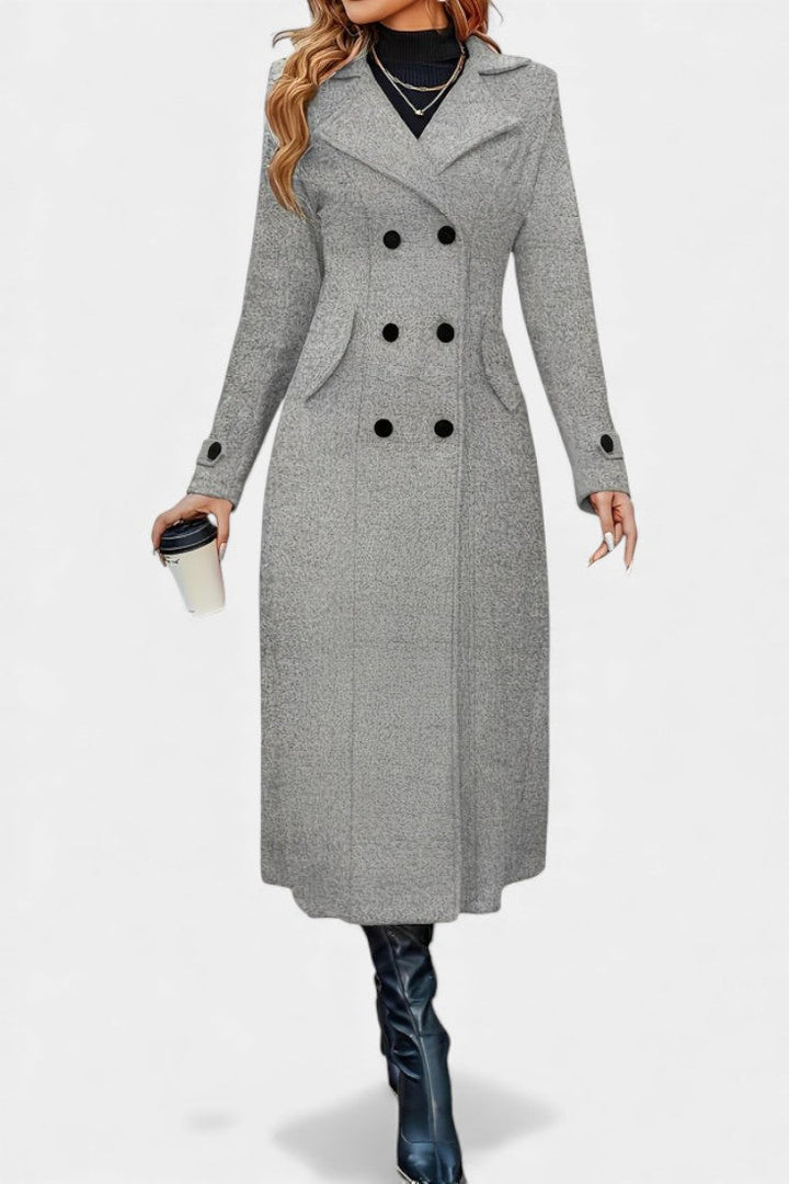 Philippa | Tailored Double-Breasted Long Coat