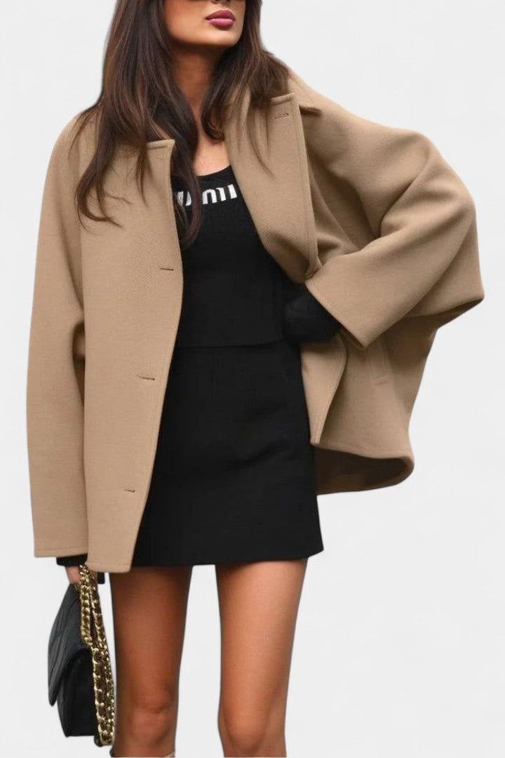 Verena | Draped Batwing Coat