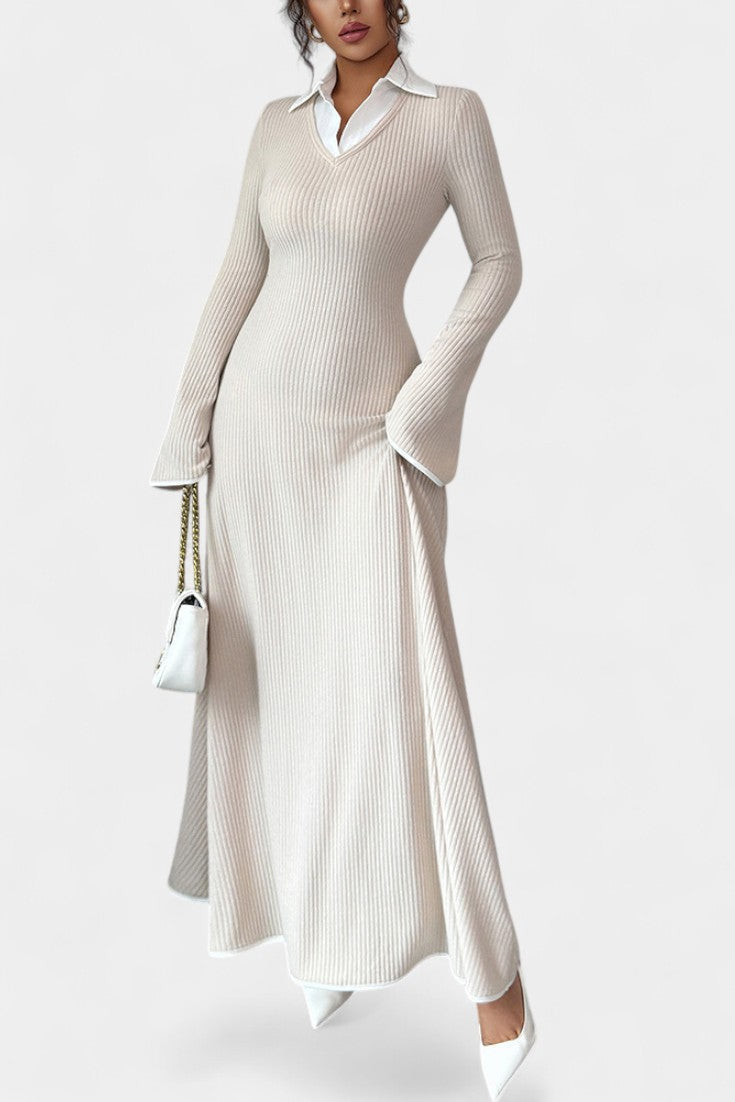 Estelle | Collared A-Line Maxi Dress