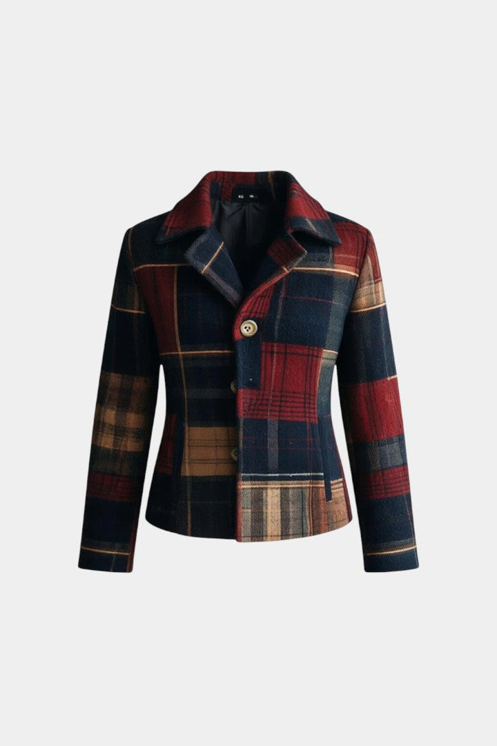 Emma | Timeless Checked Cropped Jacket