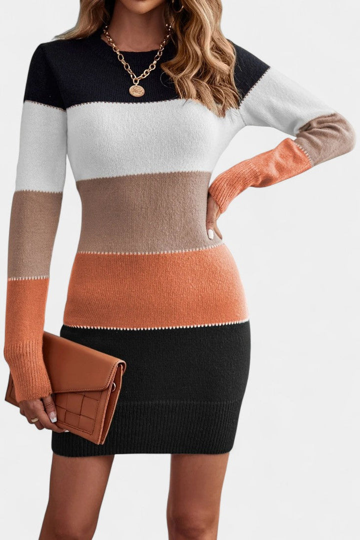 Mabel | Colour-Block Knit Dress