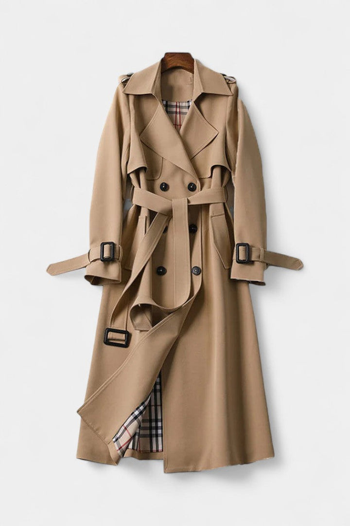 Guinevere | Double-Breasted Belted Trench Coat