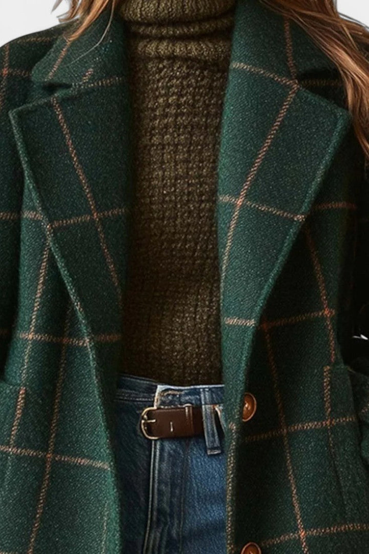 Rebecca | Classic Tailored Check Coat