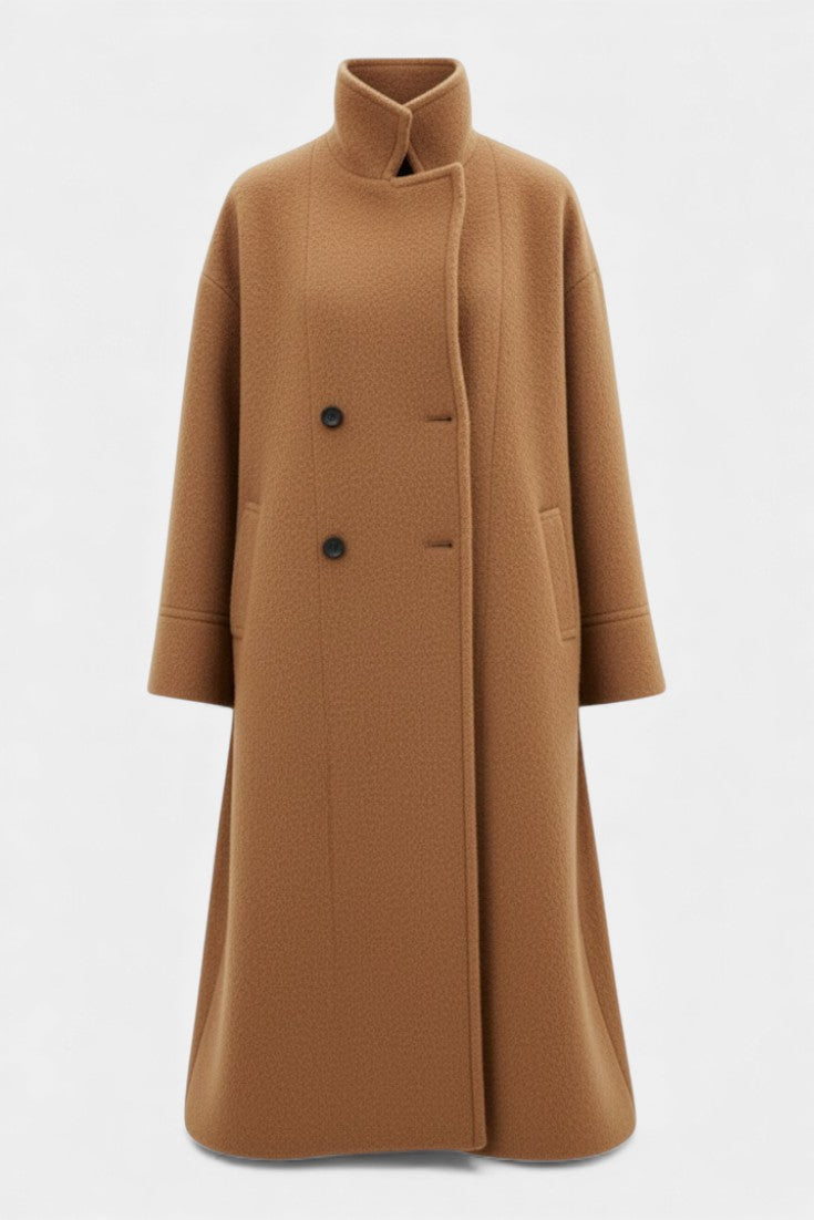 Cornelia | Oversized Double-Breasted Long Coat