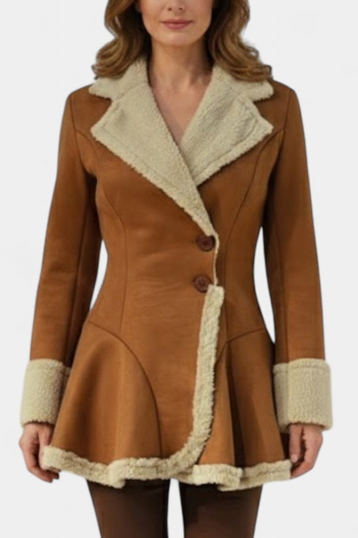 Roselyn | Soft-Trimmed Flared Coat
