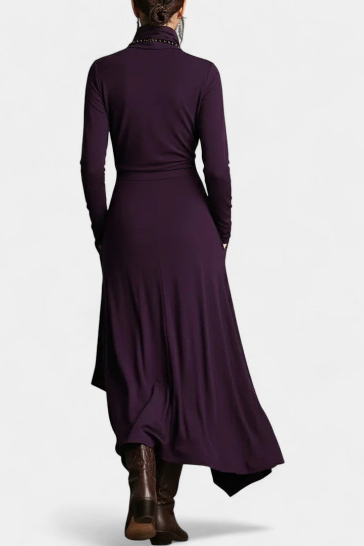 Diana | Draped Asymmetric Maxi Dress