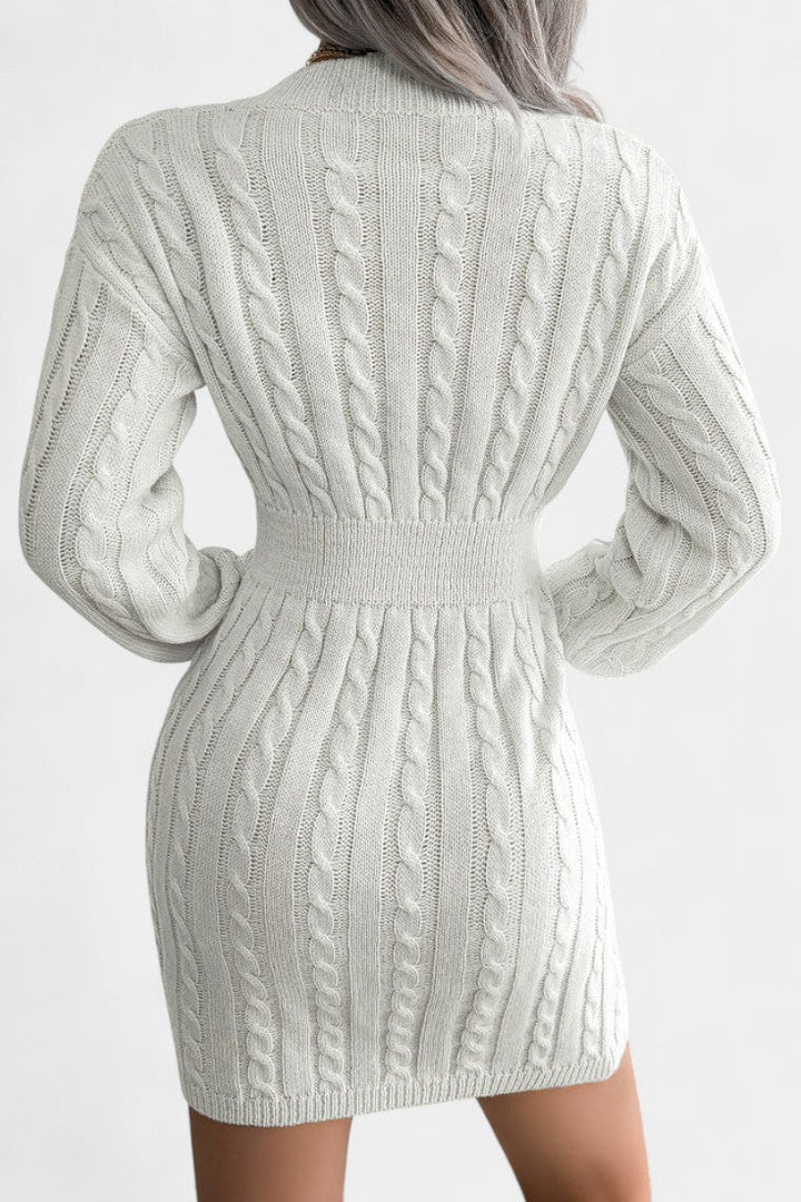 Aurelie | Cable-Knit Bodycon Sweater Dress