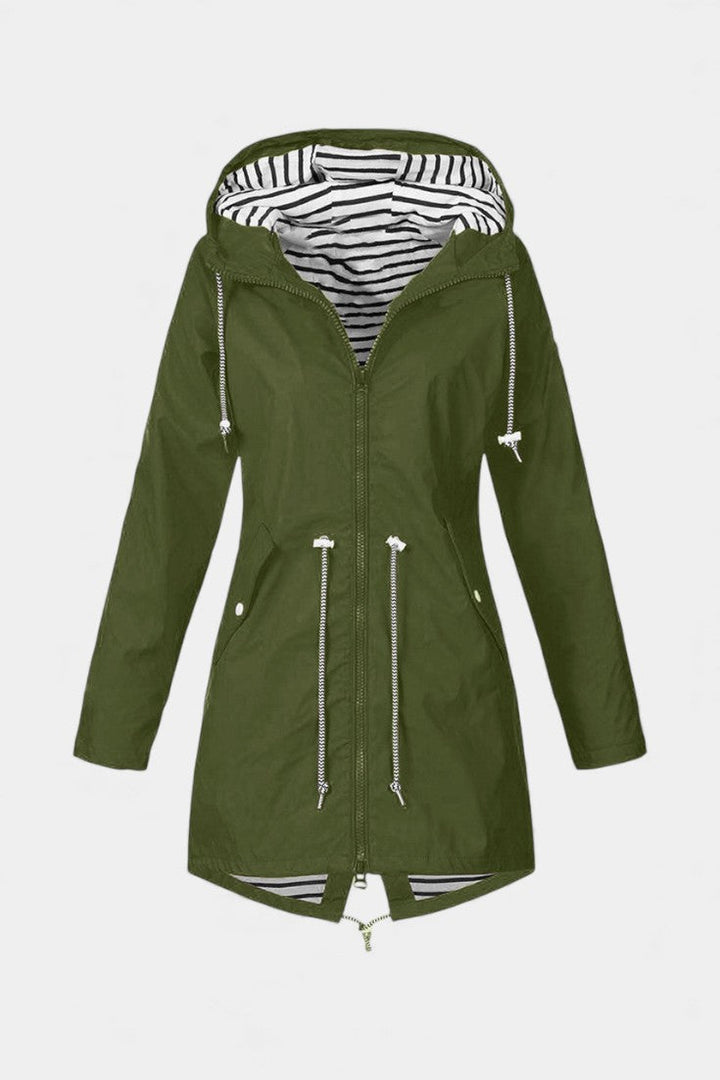 Faye | Adjustable Hooded Rain Jacket