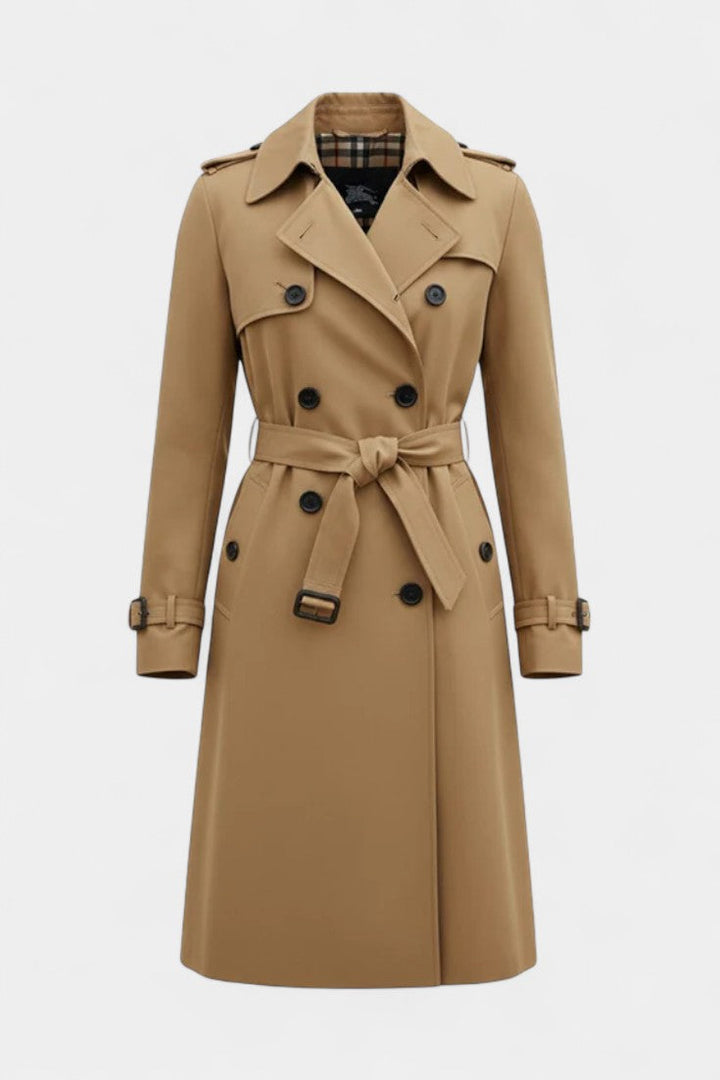 Guinevere | Double-Breasted Belted Trench Coat