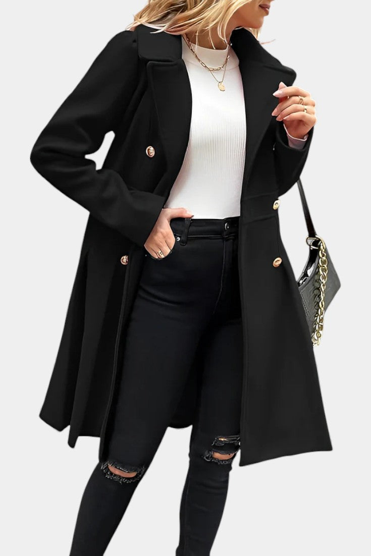 Rosemarie | Double-Breasted Flared Coat