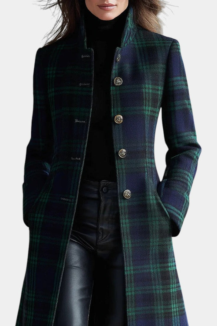 Susannah | Elegant Plaid Midi Coat