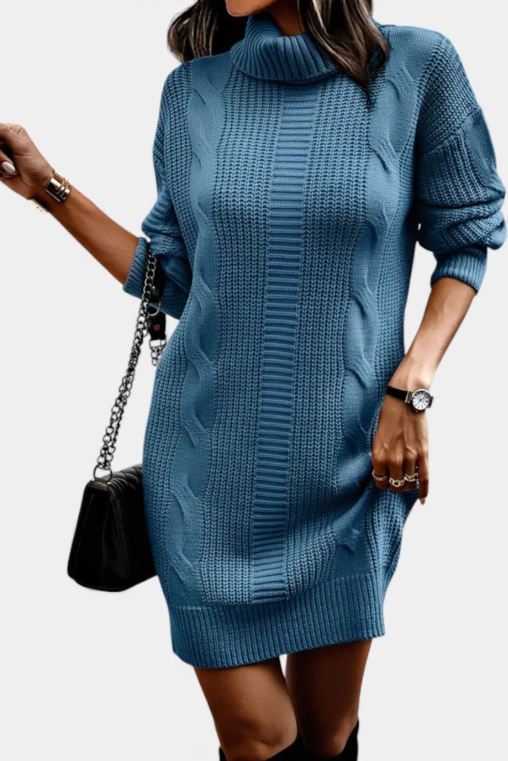 Grace | Roll Neck Knitted Dress