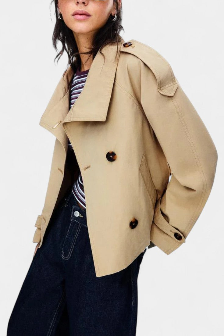 Vivien | High-Collar Belted Trench Coat