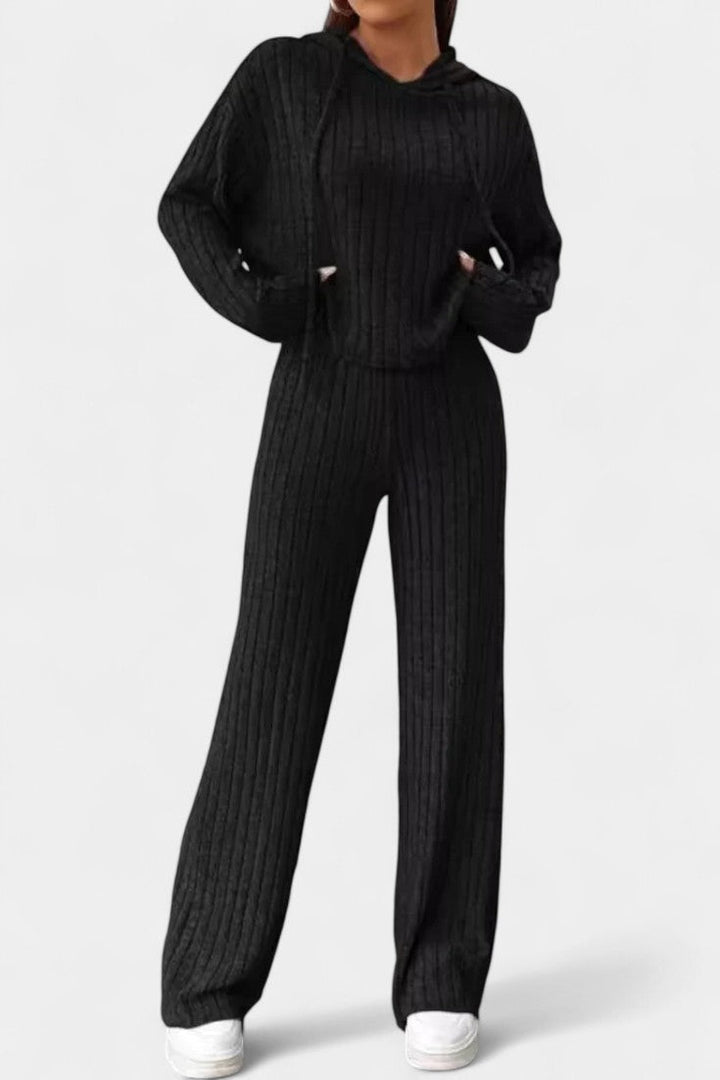 Callista | Ribbed Hooded Two-Piece Set