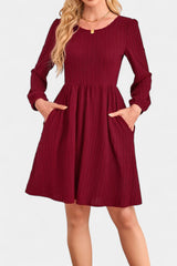 Emily | Textured A-Line Dress