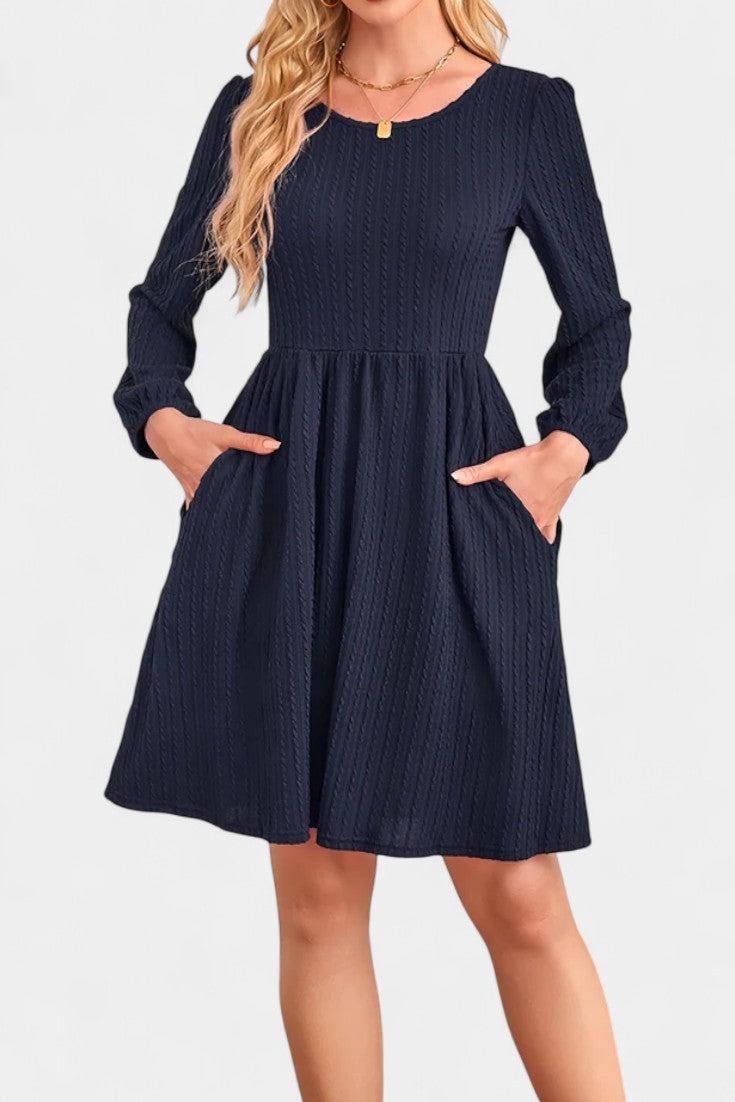 Emily | Textured A-Line Dress