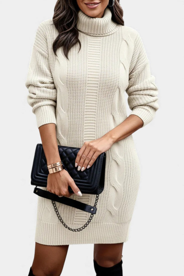 Grace | Roll Neck Knitted Dress