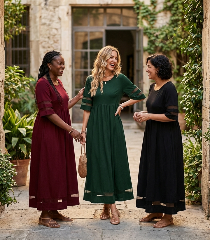 Marigold | Flattering Tummy-Smoothing Midi Dress