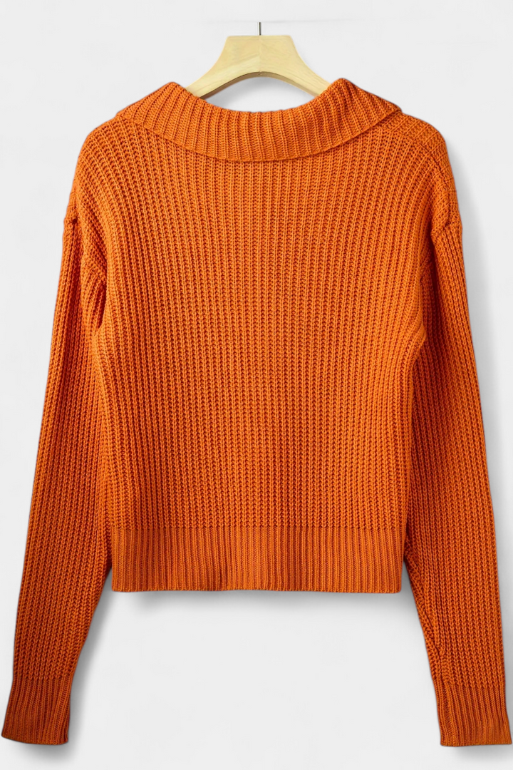Rosalba | Wide-Collar Chunky Knit Jumper