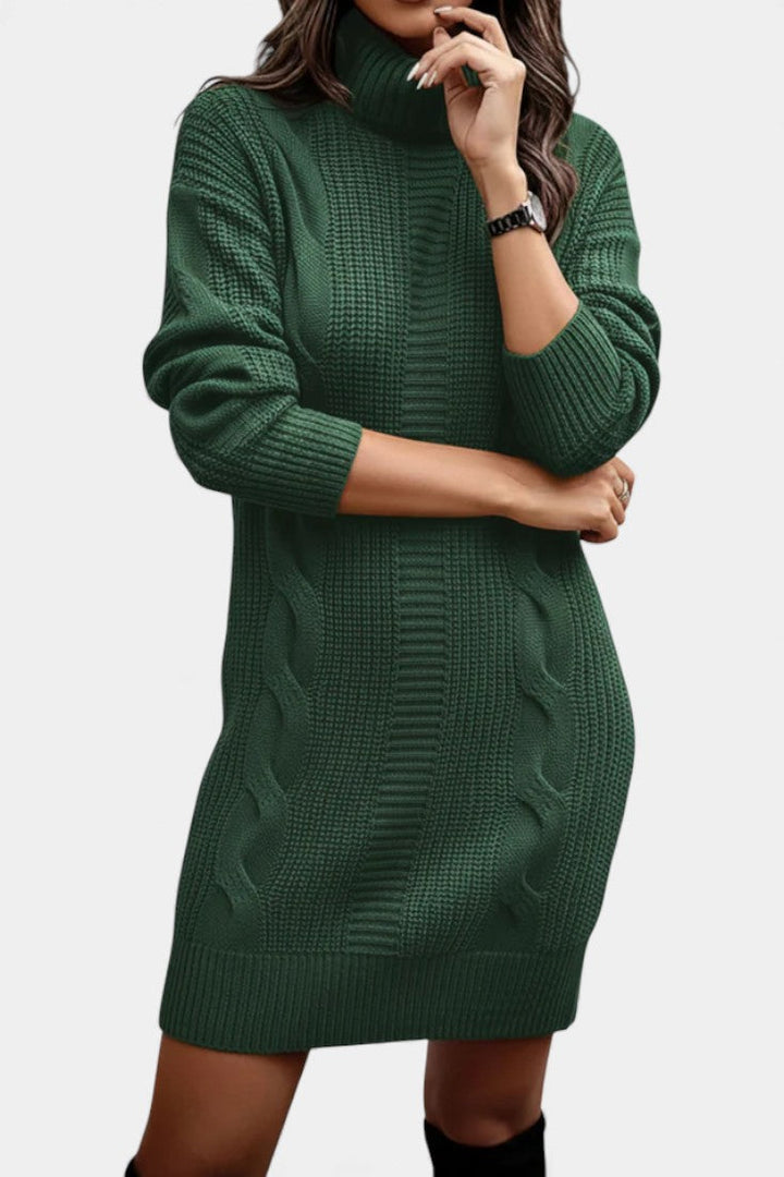 Grace | Roll Neck Knitted Dress