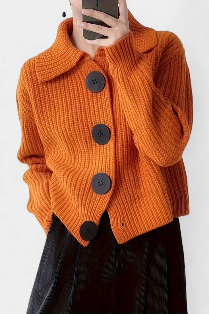 Rosalba | Wide-Collar Chunky Knit Jumper