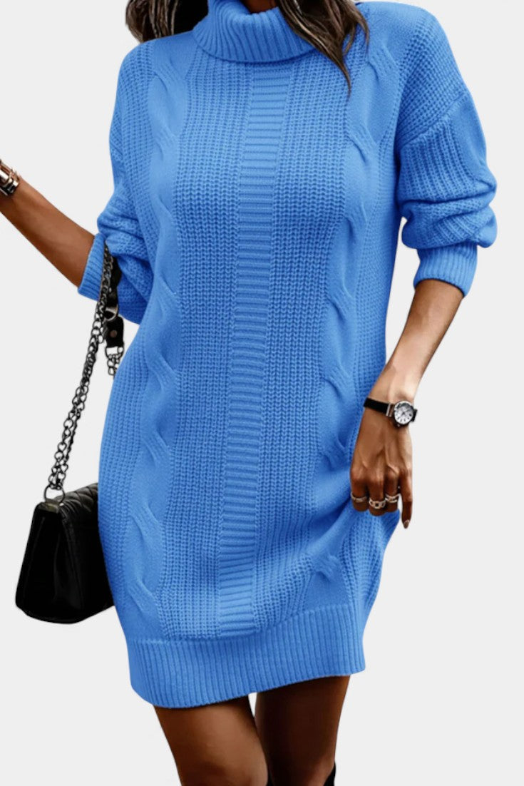 Grace | Roll Neck Knitted Dress
