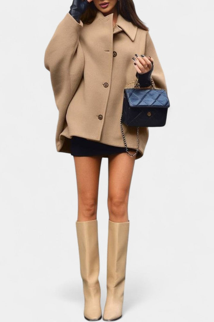 Verena | Draped Batwing Coat