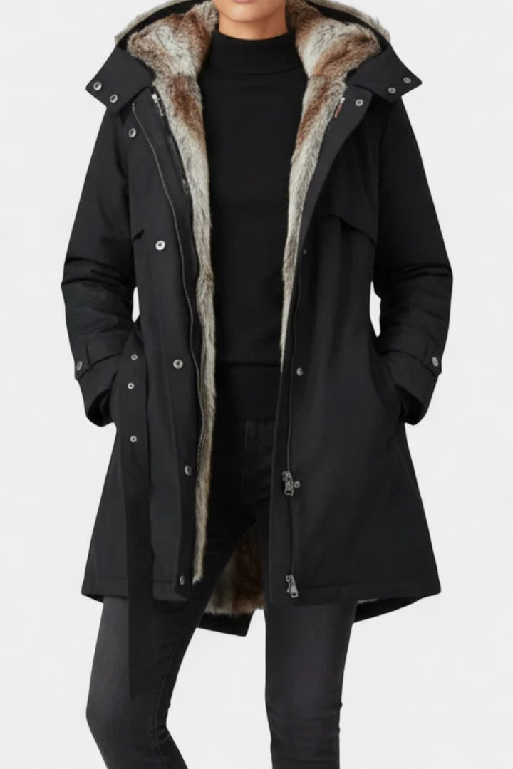 Sigrid | Hooded Belted Long Parka