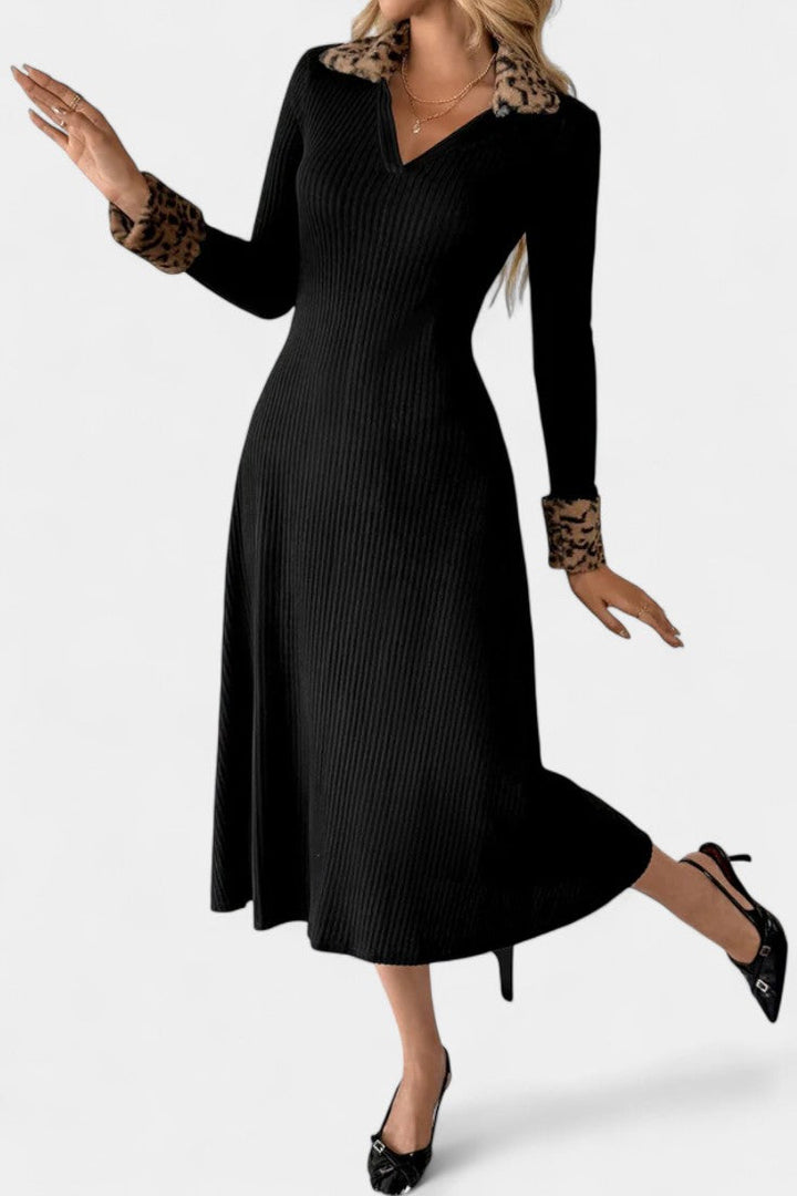 Cecile | Elegant Textured Midi Dress
