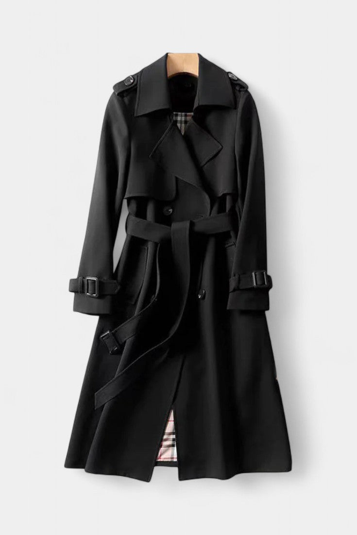 Guinevere | Double-Breasted Belted Trench Coat