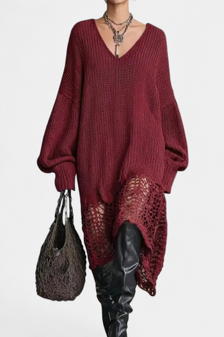 Fern | Relaxed Open-Weave Knit Dress