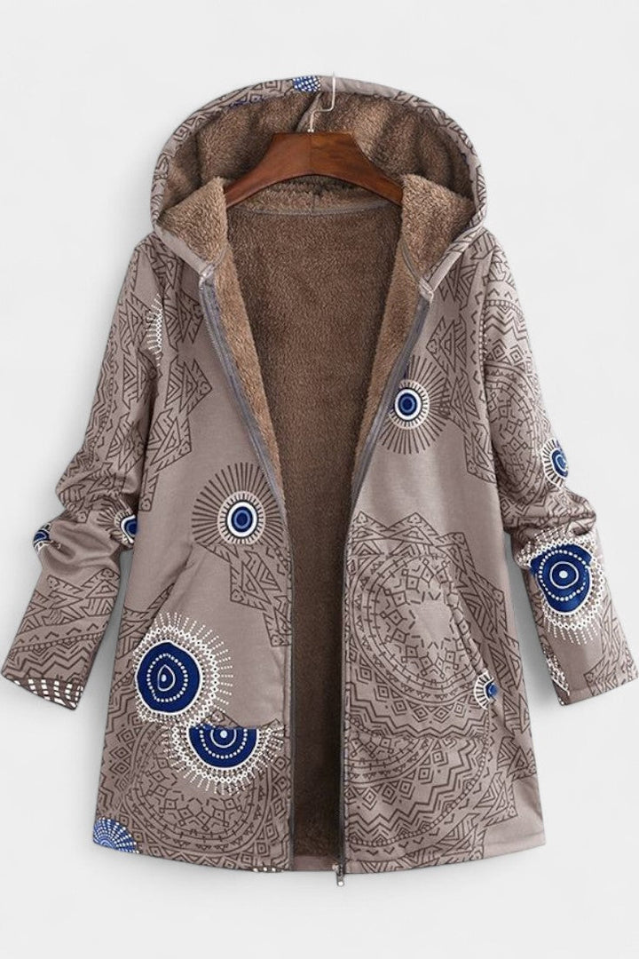 Prudence | Cosy Hooded Patchwork Coat