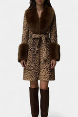 Beatriz | Belted Fur-Trim Statement Coat