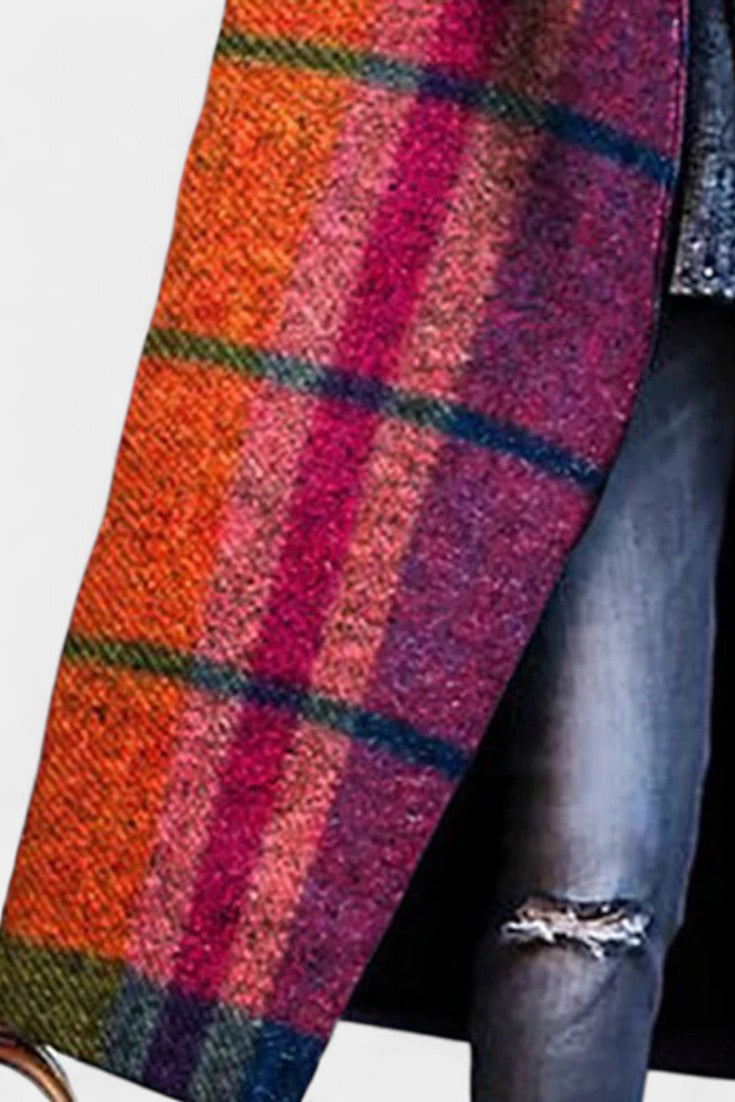 Selma | Longline Checked Coat