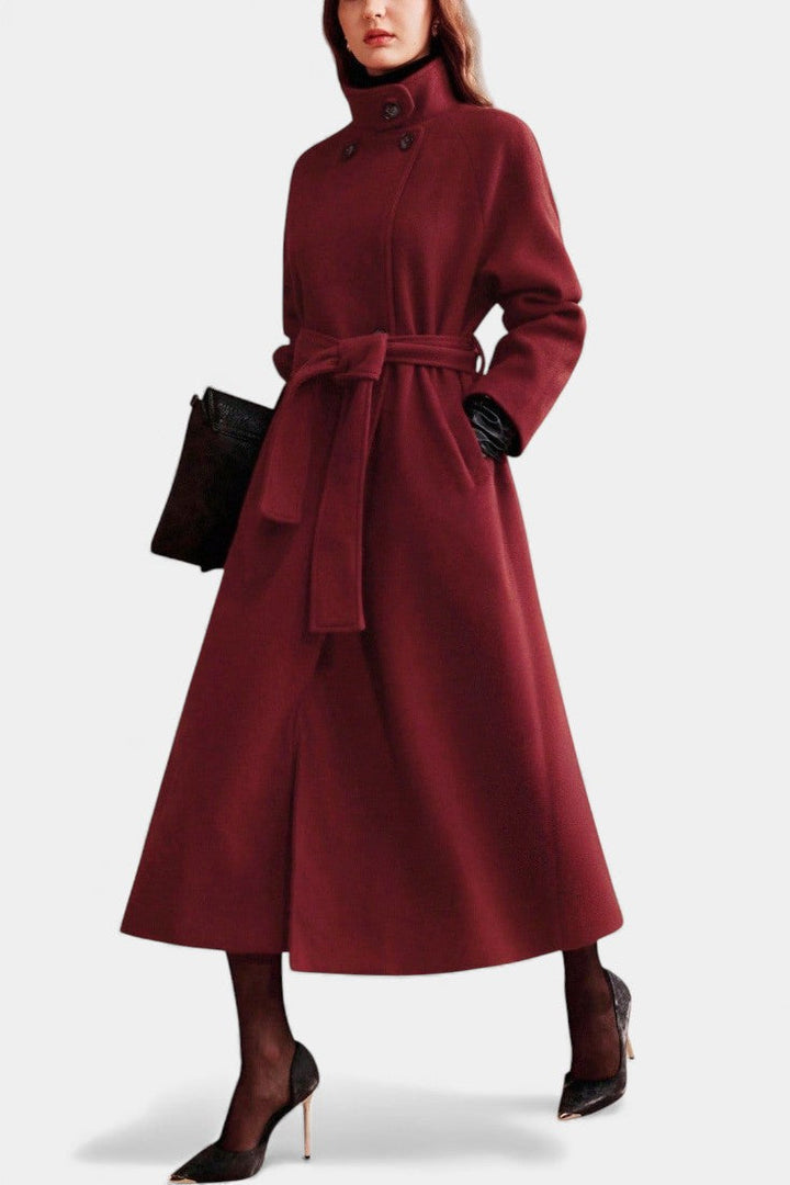 Lenora | Belted Long Wrap Coat