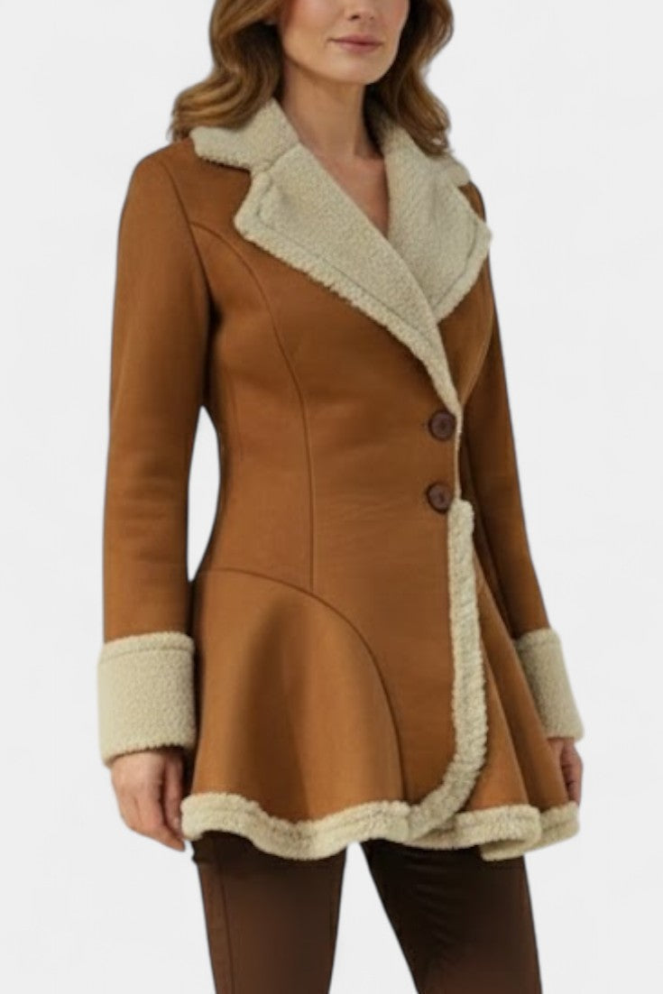 Agatha | Fitted Flared Button Coat