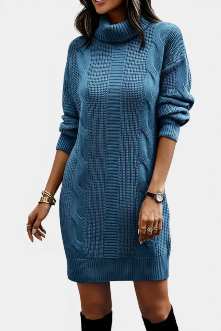 Grace | Roll Neck Knitted Dress