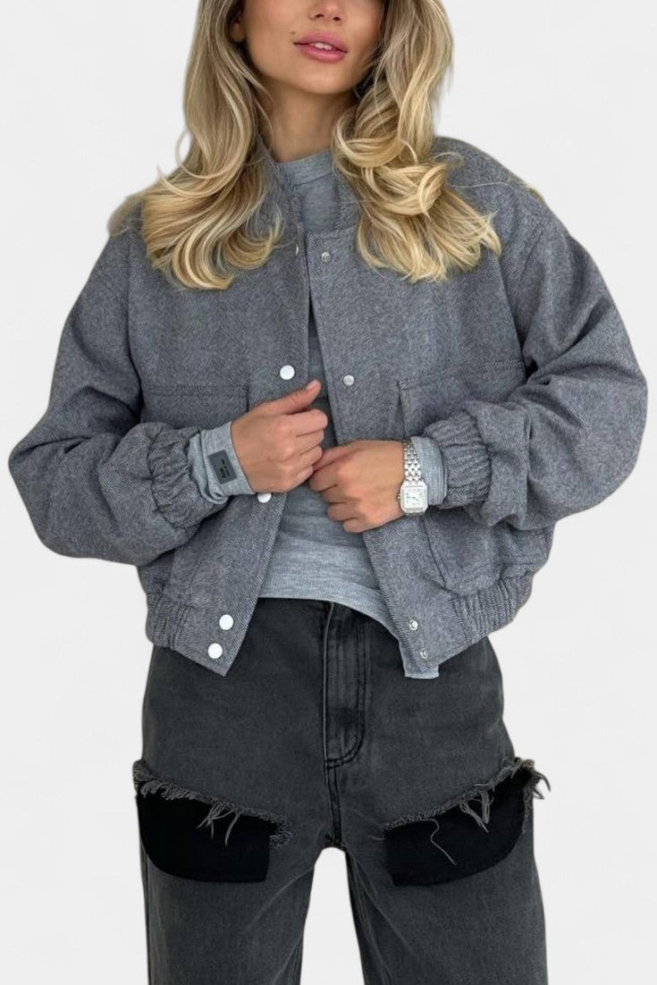 Yvette | Cropped Bomber Jacket