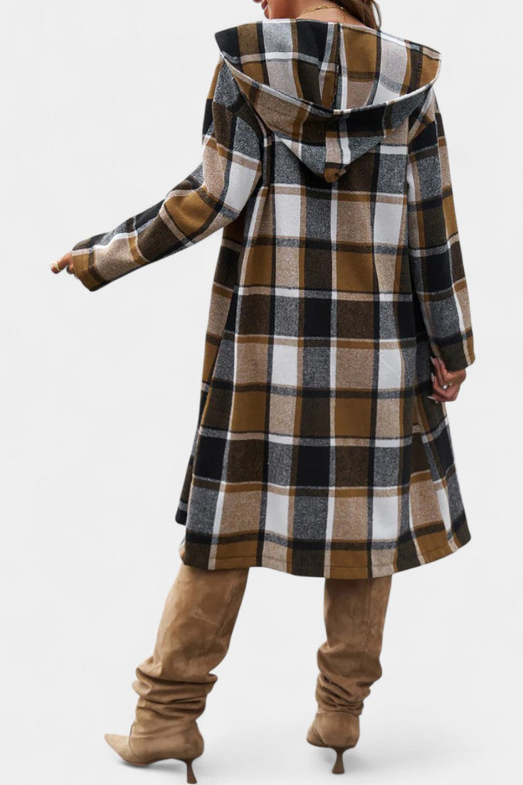 Odile | Hooded Check Jacket