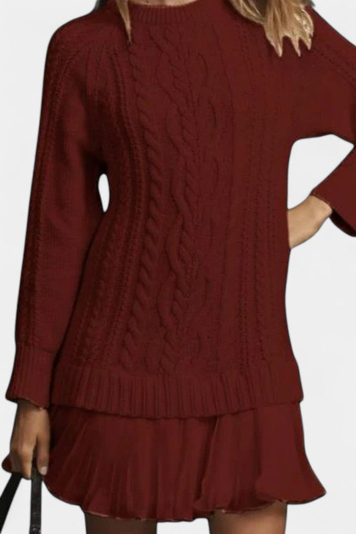 Georgiana | Cable-Knit Jumper Dress