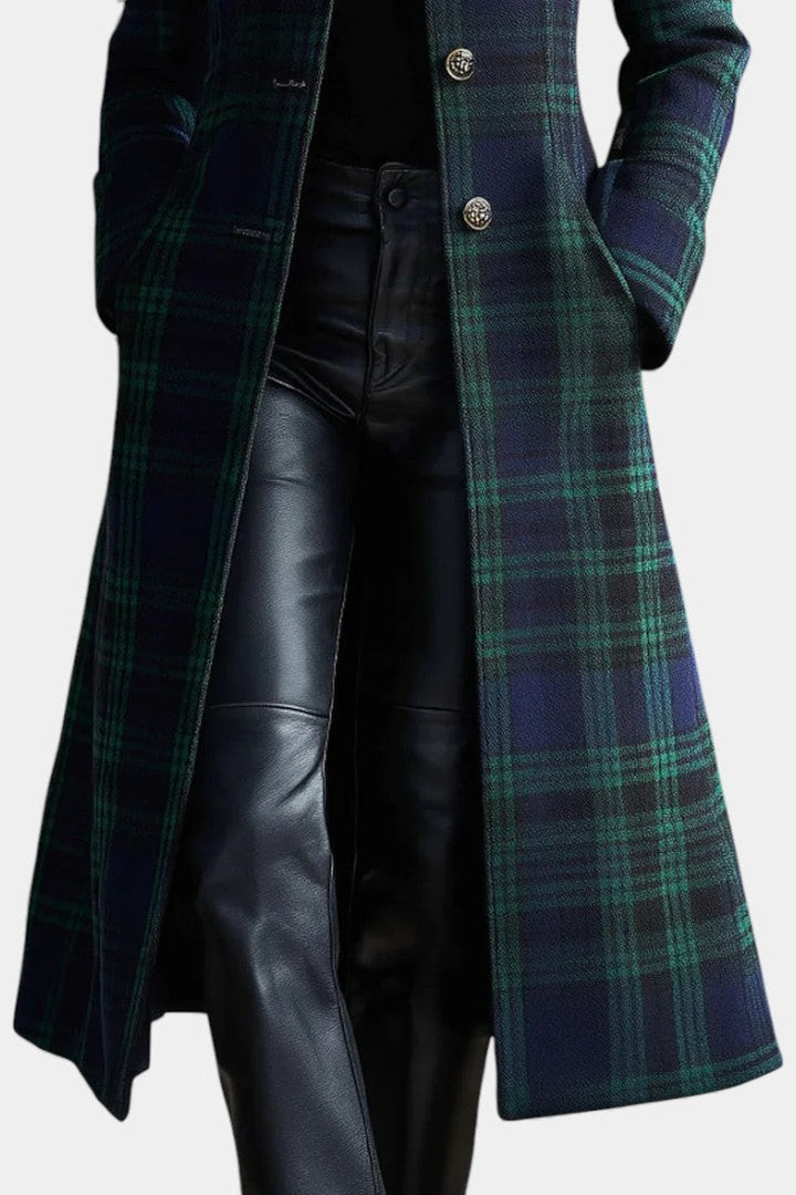 Susannah | Elegant Plaid Midi Coat