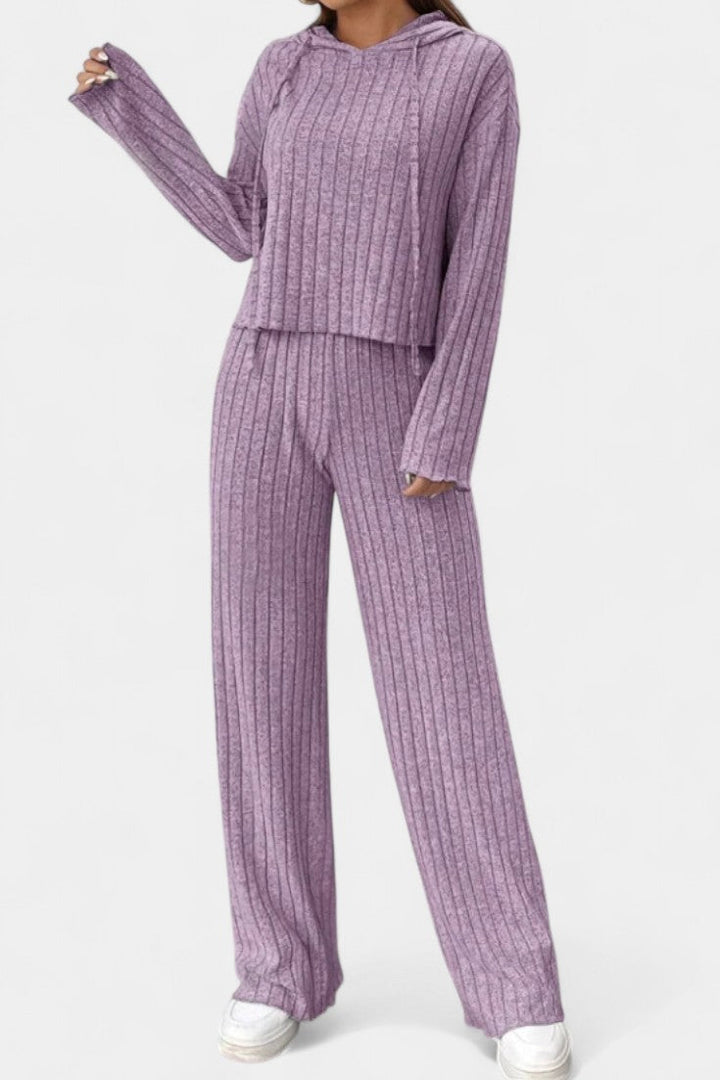 Callista | Ribbed Hooded Two-Piece Set