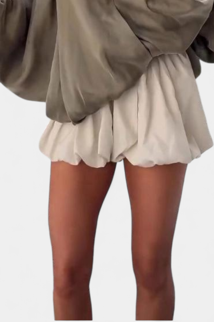 Adele | Draped Puff-Sleeve Blouse