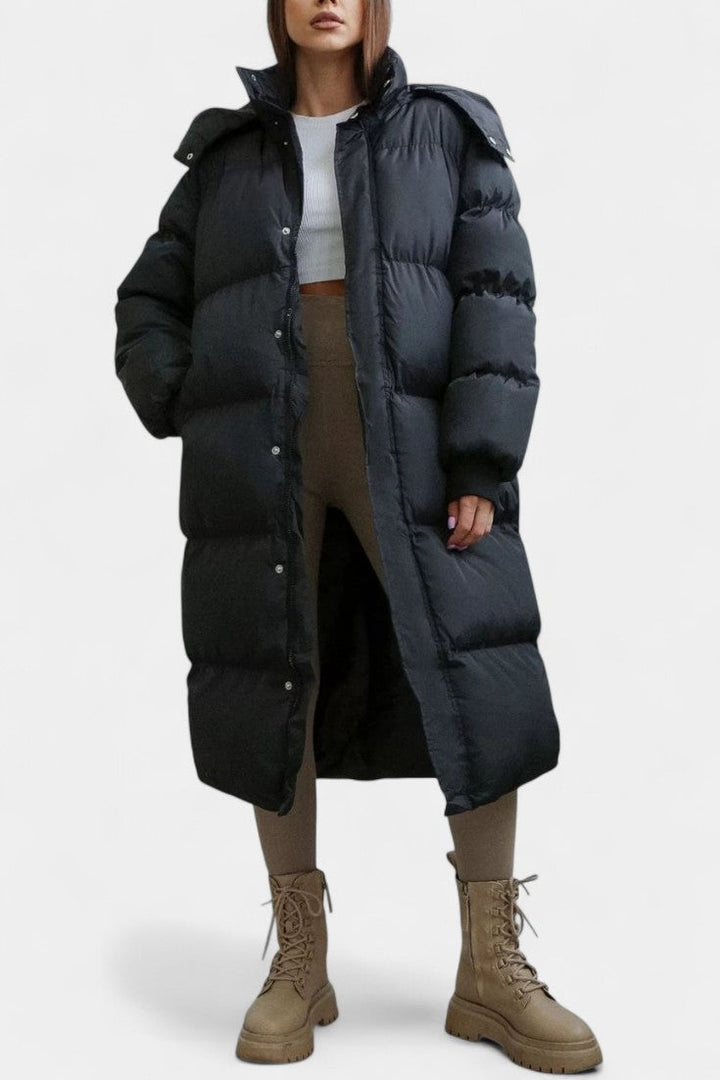Olivia | Longline Hooded Puffer Coat