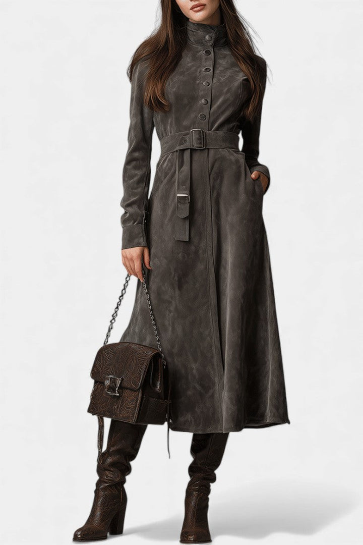 Hadley | Belted Long Western Chic Coat