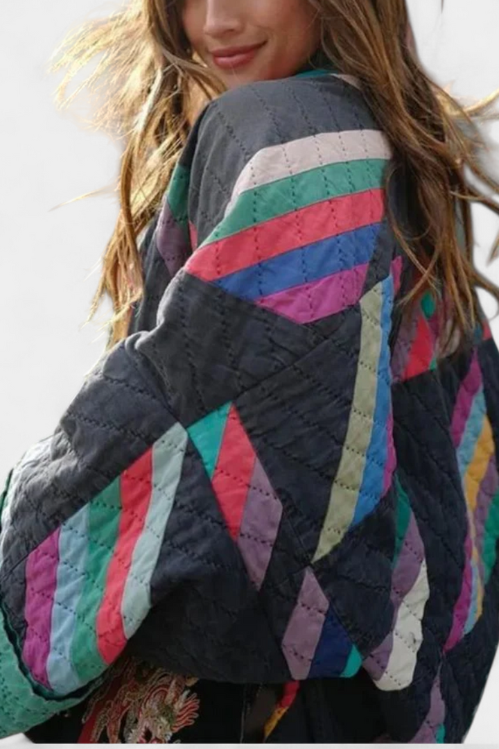 Odalie | Quilted Patchwork Kimono Coat