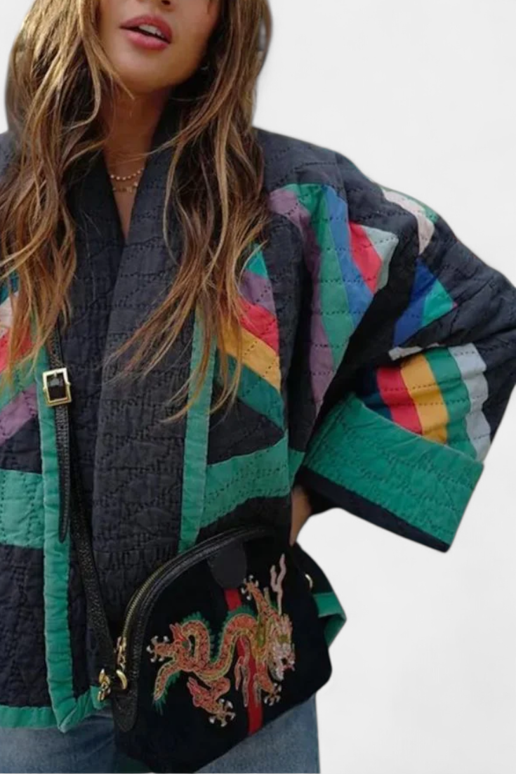 Odalie | Quilted Patchwork Kimono Coat