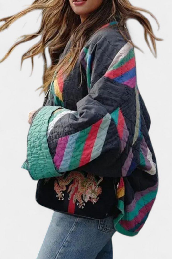 Odalie | Quilted Patchwork Kimono Coat